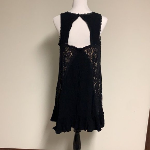 Torrid Lace print boho lined sleeveless key hole women midi dress Sz 1 - Picture 6 of 16